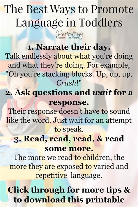The best guide for early childhood language development for children of young ages. 6 Ways To Promote Language Development in Toddlers