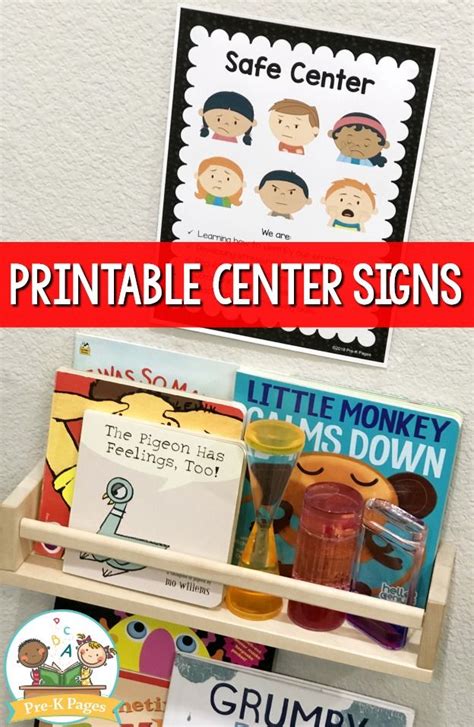 Editable Center Signs For Preschool Pre K And Kindergarten Space