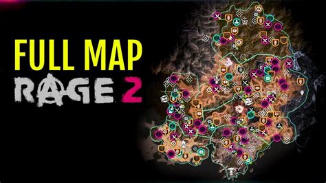 Full Map Rage 2 All Marked Locations Ark Chests And Projects Youtube