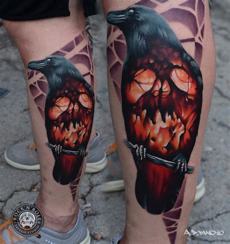 Https://tommynaija.com/tattoo/raven Skull Tattoo Designs