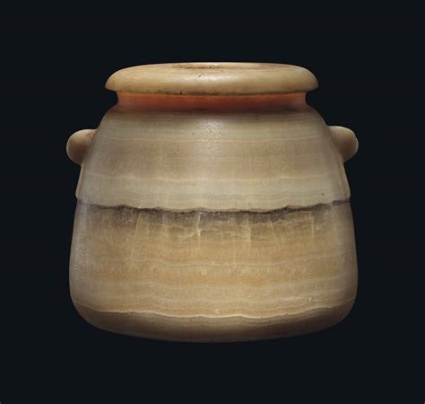 An Egyptian Alabaster Jar Late Period 26th Dynasty Circa 664 525 B