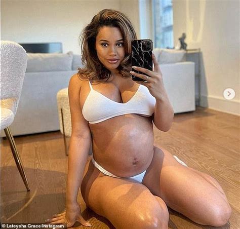 Pregnant Lateysha Grace Flaunts Her Blossoming Baby Bump And Her