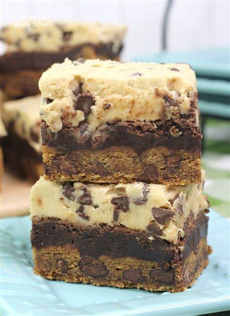 Chocolate Chip Cookie Brownie Bars Kitchen Fun With My 3 Sons