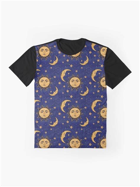 Vintage Moon And Sun Stars Celestial Graphic T Shirt For Sale By