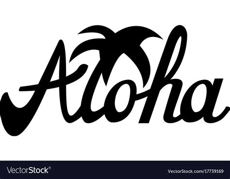 Aloha For T Shirt And Other Uses Royalty Free Vector Image
