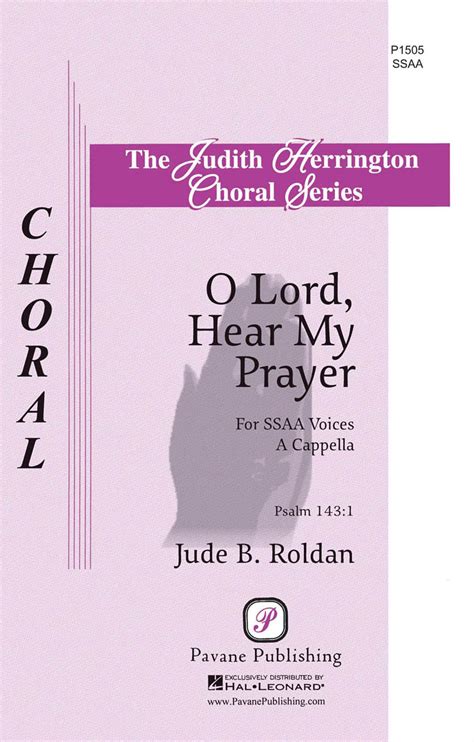 O Lord Hear My Prayer Hal Leonard Online