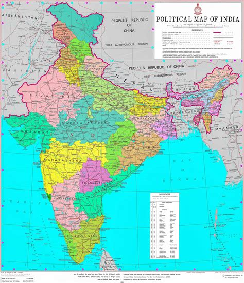 Latest Political Map Of India Terminal Map
