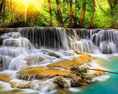 Tropical Waterfall Desktop Exotic Water Falls Rock