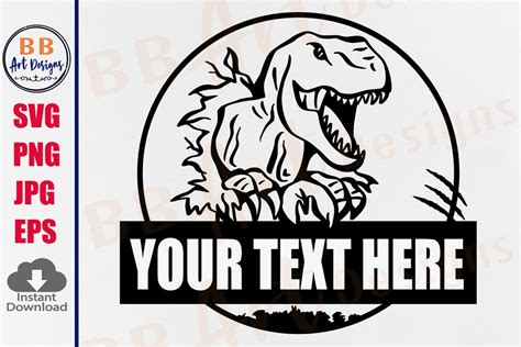 Dinosaur T Rex Scratch SVG Dino Template Graphic By BB Art Designs