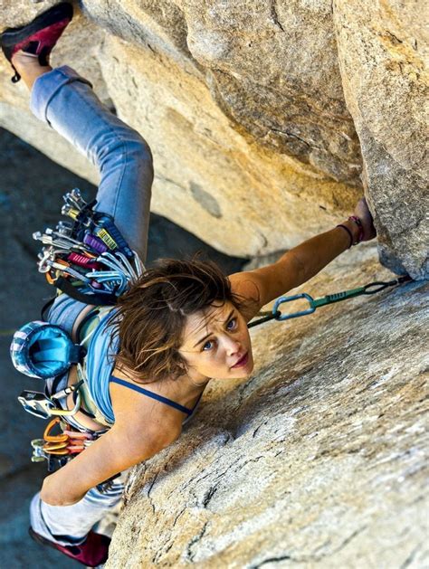 A Climber S Look Of Determination Climbing Girl Rock Climbing Women