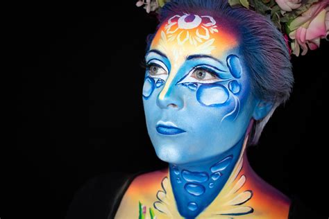 Water Cycle Inspired Face Paint For The World Bodypainting Festival