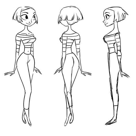 Character Turnaround Done As A Demo For Class By Victoria Ying