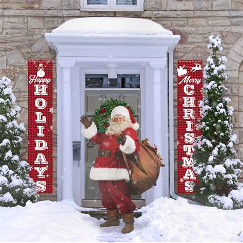 Merry Christmas Banner, Christmas Decorations Outdoor ...