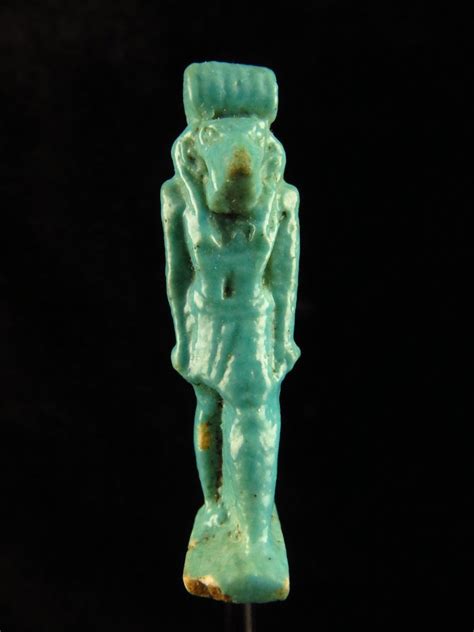 Oud Egyptisch Faience Amulet Van De God Thoth 4 5 Cm Catawiki