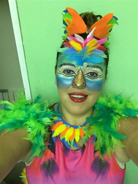 Tropical Bird Parrot Makeup For Fancy Dress Bird Makeup Fancy