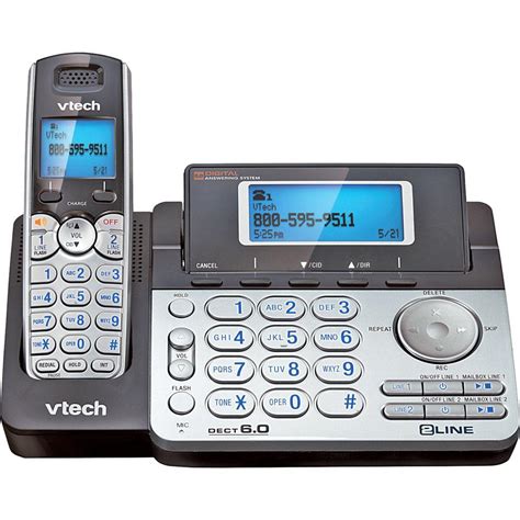 Vtech Dect 60 Cordless 2 Line Phone With Caller Id Ds6151 The Home Depot