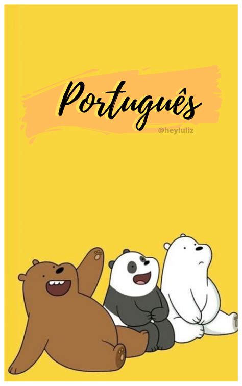 Português Ursos sem Curso Capa de caderno personalizada Capas de