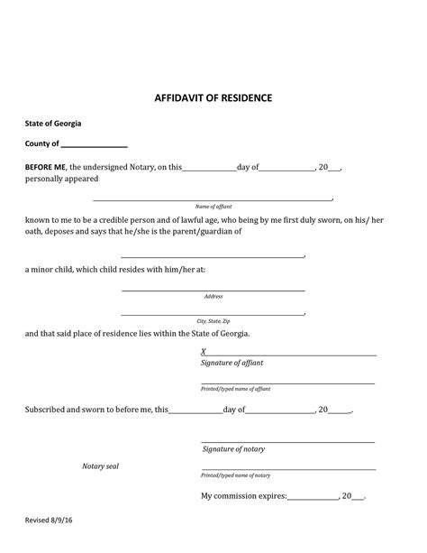 Printable Proof Of Residency Form Printable Forms Free Online