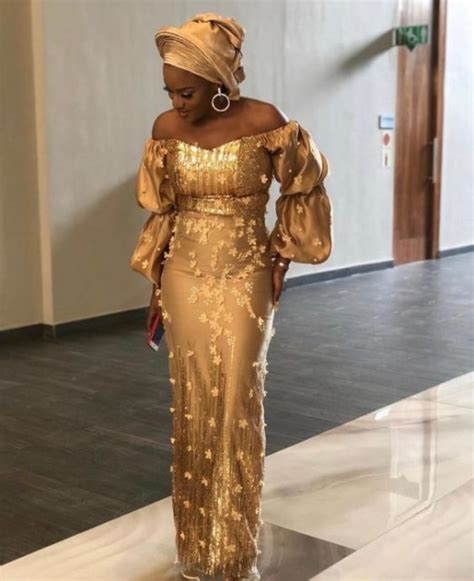 These 25 Gold Lace Asoebi Dresses Are Nothing But Stunning And Gorgeous