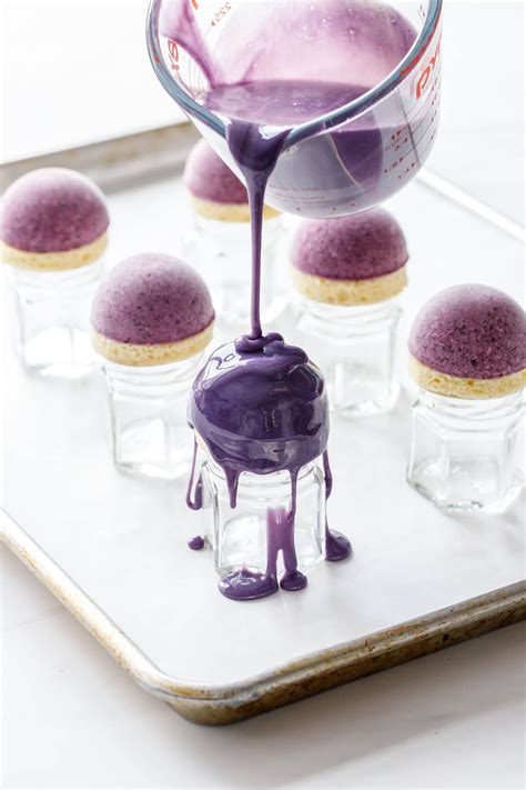 Mini Blueberry Mousse Cakes With Mirror Glaze Love And Olive Oil Recipe Desserts Mousse