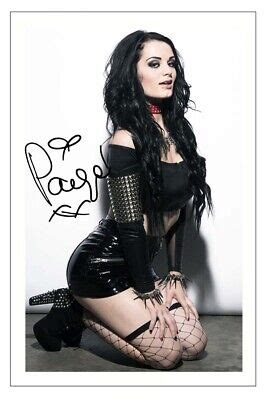 PAIGE Signed Autograph PHOTO Fan Gift Signature Print WWE WRESTLING