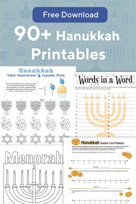 Free Hanukkah Worksheets Hanukkah Festival Lights Christmas