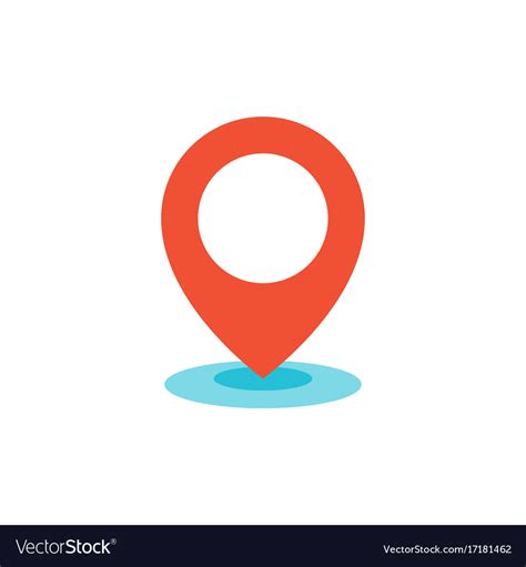 Geo Location Pin Icon Flat Royalty Free Vector Image