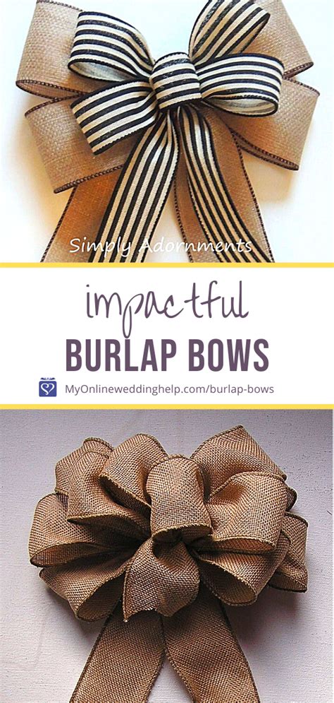 How To Make A Burlap Bow The Secret 6 Step Way Making Burlap Bows