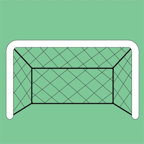 Premium Vector A Soccer Goal Net Soccer Football Sport Digital Stamp