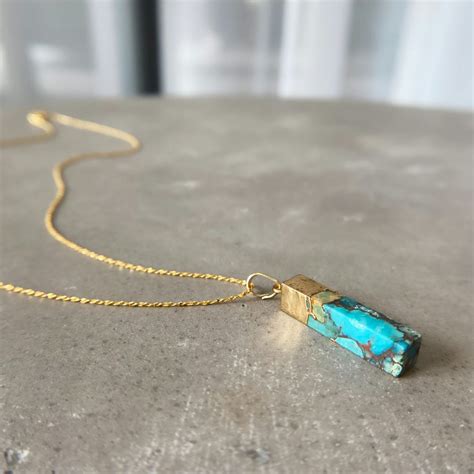Turquoise Necklace Gold Asana Crystals Sale
