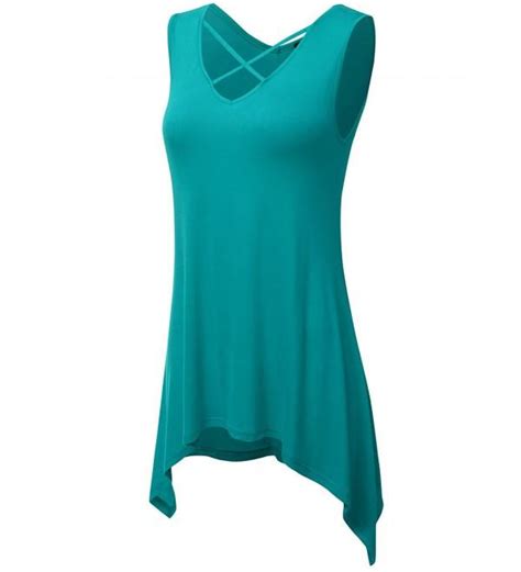 women sexy v neck top flowy casual loose tank tops summer sleeveless comfy solid basic tunic