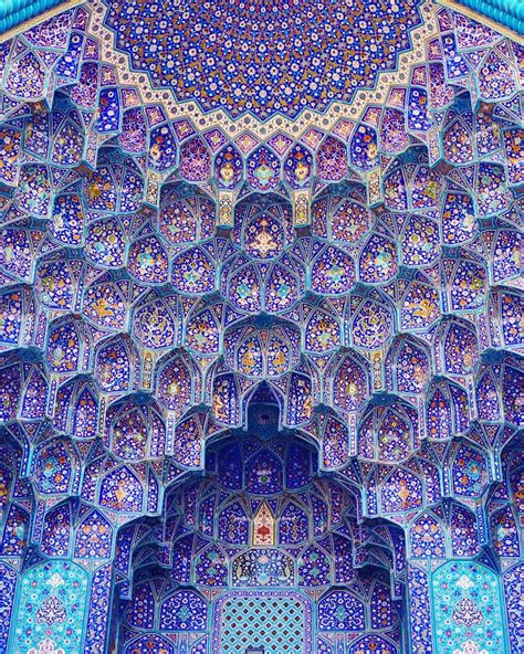 Geometric Iranian Architecture Seen In Shah Mosque Isfahan Iran Riran