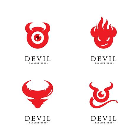 Red Devil Logo Vector Icon Template 3336439 Vector Art At Vecteezy