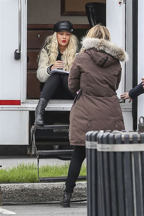 Christina Aguilera Filming Her New Movie Zoe 07 Gotceleb