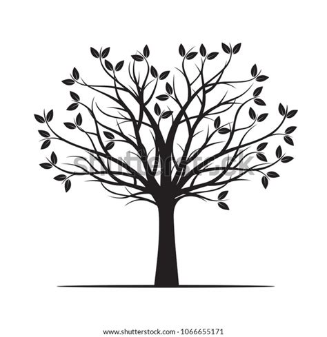 Black Tree Vector Illustration