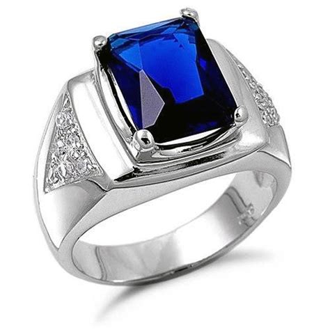Suprise him anytime with personalized men's rings from myownnecklace. Blue Sapphire Rings For Men Ideas - Inofashionstyle.com