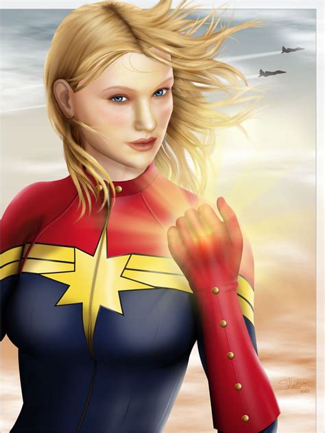 Captain Marvel Carol Danvers Portrait By Lilyinblue On Deviantart