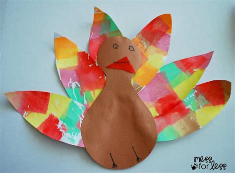 More images for turkey crafts for toddlers » Tissue Paper Turkey Craft - Mess for Less
