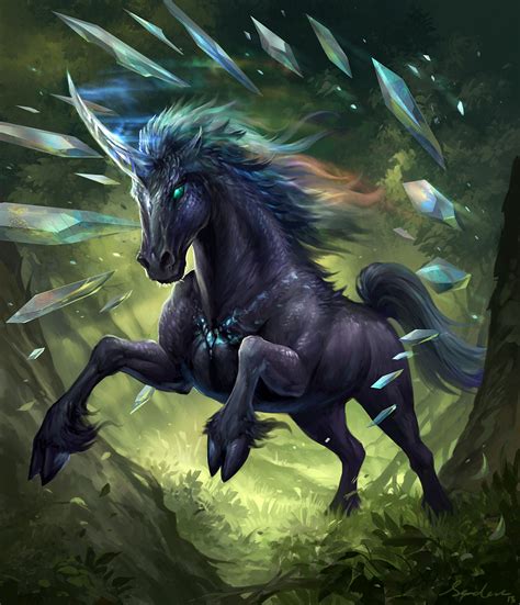 Prismatic Unicorn Lvl 4 By Sandara On Deviantart Fantasy Tiere