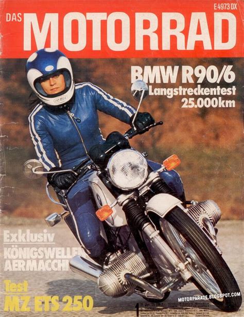 Vintage Motorrad Magazine Cover Featuring The Bmw R906 With Rider