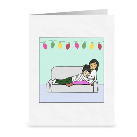 Romantic Lesbian Christmas Card Cute Lesbian Holiday Ts Sesame But Different