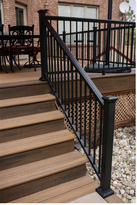 Diy stair railing staircase makeover. Pin by Amanda Rice on Back porch in 2020 | Outdoor stair railing, Railings outdoor, Step railing ...