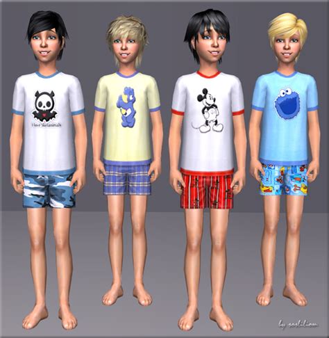 Mod The Sims Sleepwears For The Boys