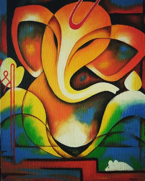 Pin By Dipa Anand On Ganeshas Abstract Art Painting Modern Art