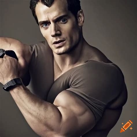 Henry Cavill Showing Off His Muscular Physique On Craiyon