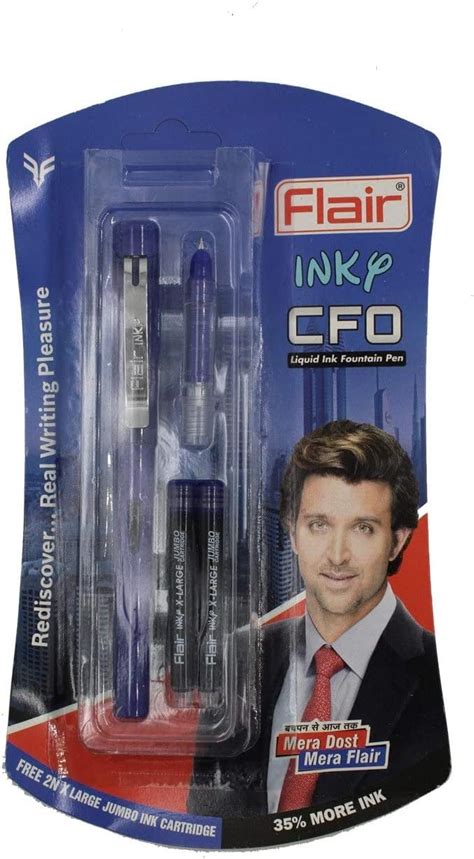 Flair Inky Cfo Liquid Ink Fountain Penblue Office Products
