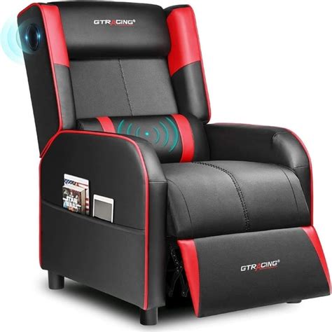 Lucklife Gaming Recliner Chair With Bluetooth Speakers Single Gaming Sofa Modern Recliners