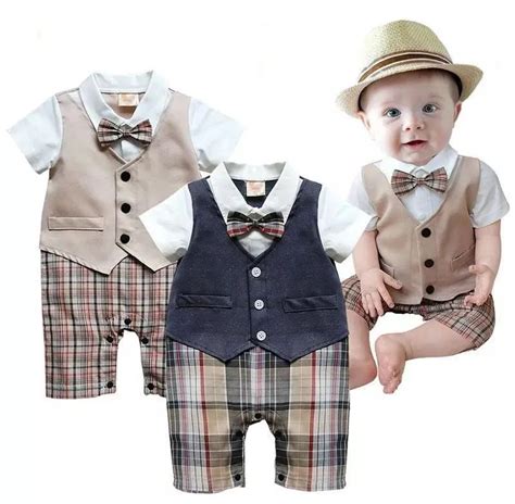 Newborn Kid Baby Boy Infant Outfits Set Child Gentleman Short Sleeve