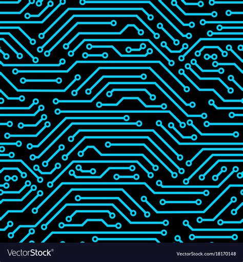 Circuit Board Seamless Pattern Background Vector Image