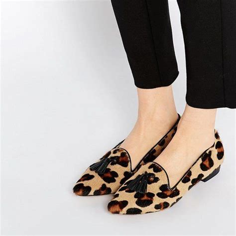 Womens Comfortable Suede Cute Leopard Print Flats Shoes For Work